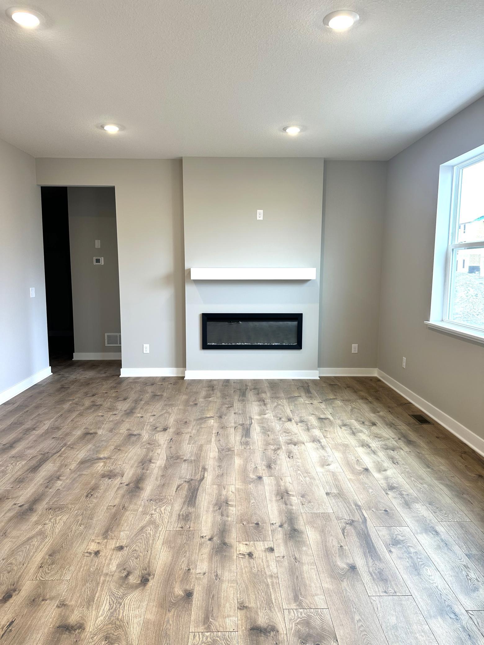 Photo of actual home with electric fireplace!