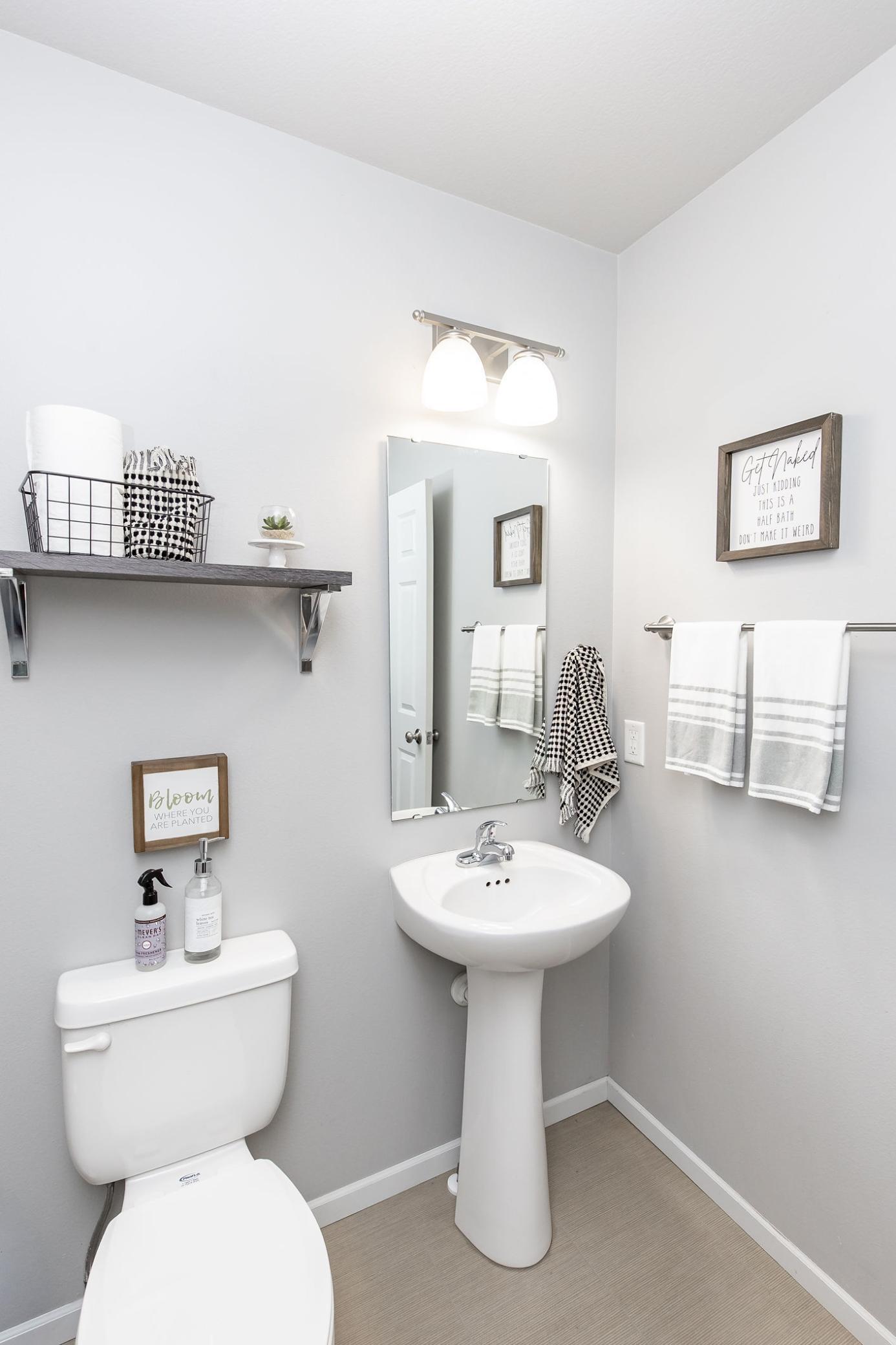 Half bath off mudroom