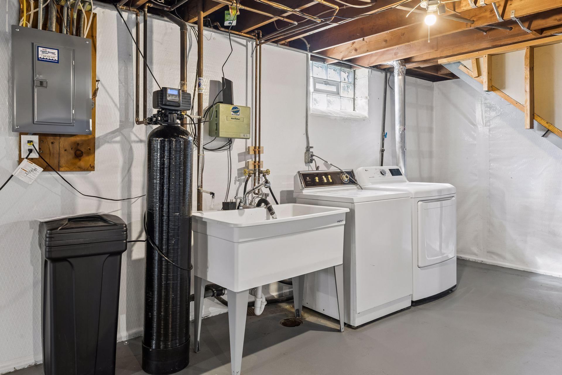 The laundry room area, the dryer was replaced in 2019.