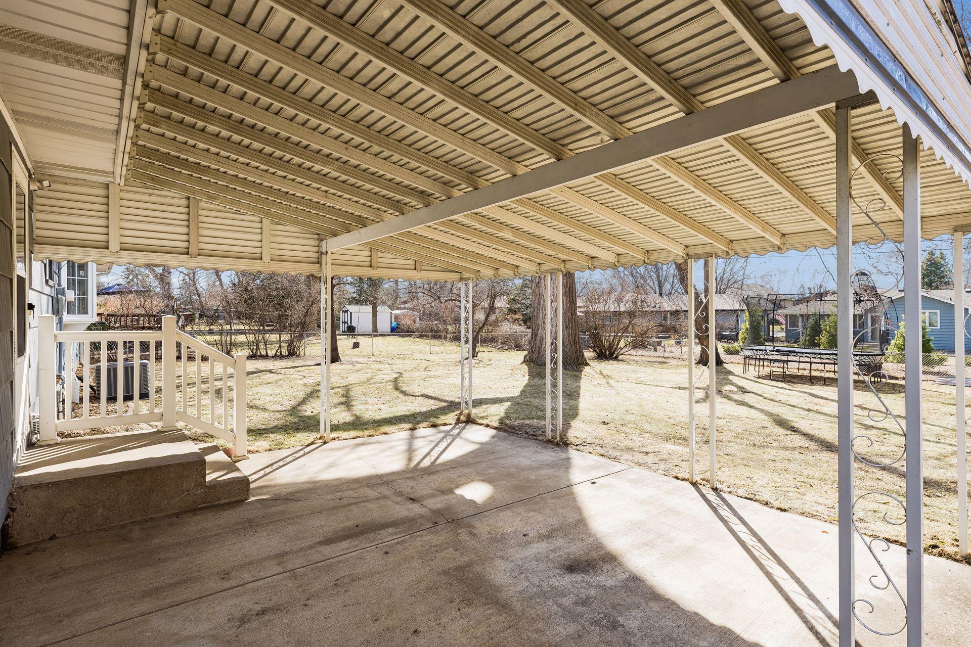 A view of the gorgeous, fenced in lot.