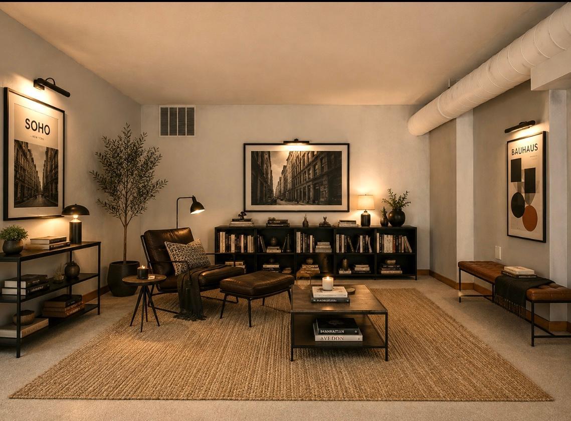 AI GENERATED IMAGE FOR LOFT AREA AS A READING ROOM. Currently not furnished.