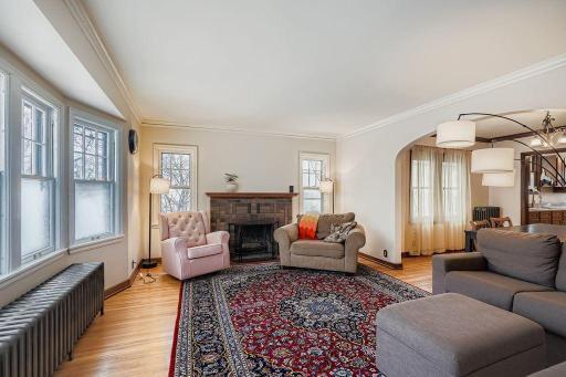 Wood burning fireplace perfect for those cold winter nights