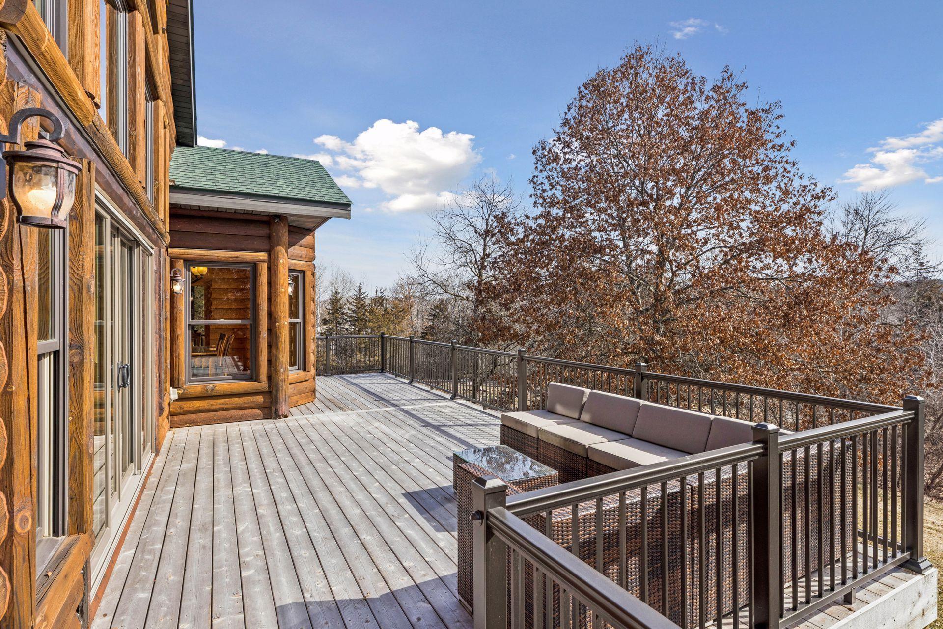 Large expansive deck overlooking the pond and large backyard. Perfect for entertaining or relaxing.