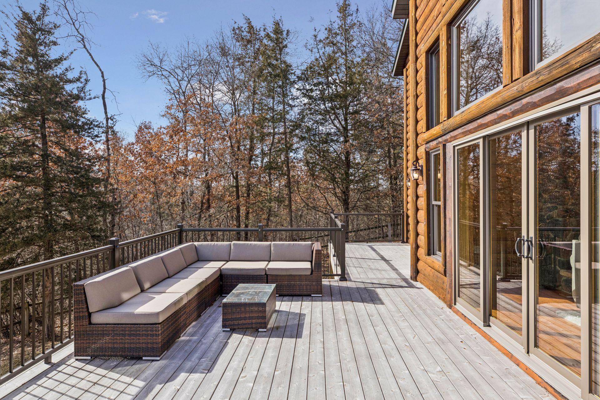 Large expansive deck overlooking the pond and large backyard. Perfect for entertaining or relaxing.