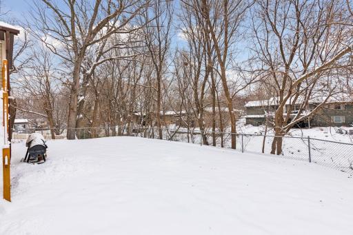 Peaceful and private back yard.