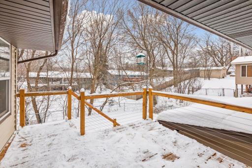 One of two refinished decks on the property.