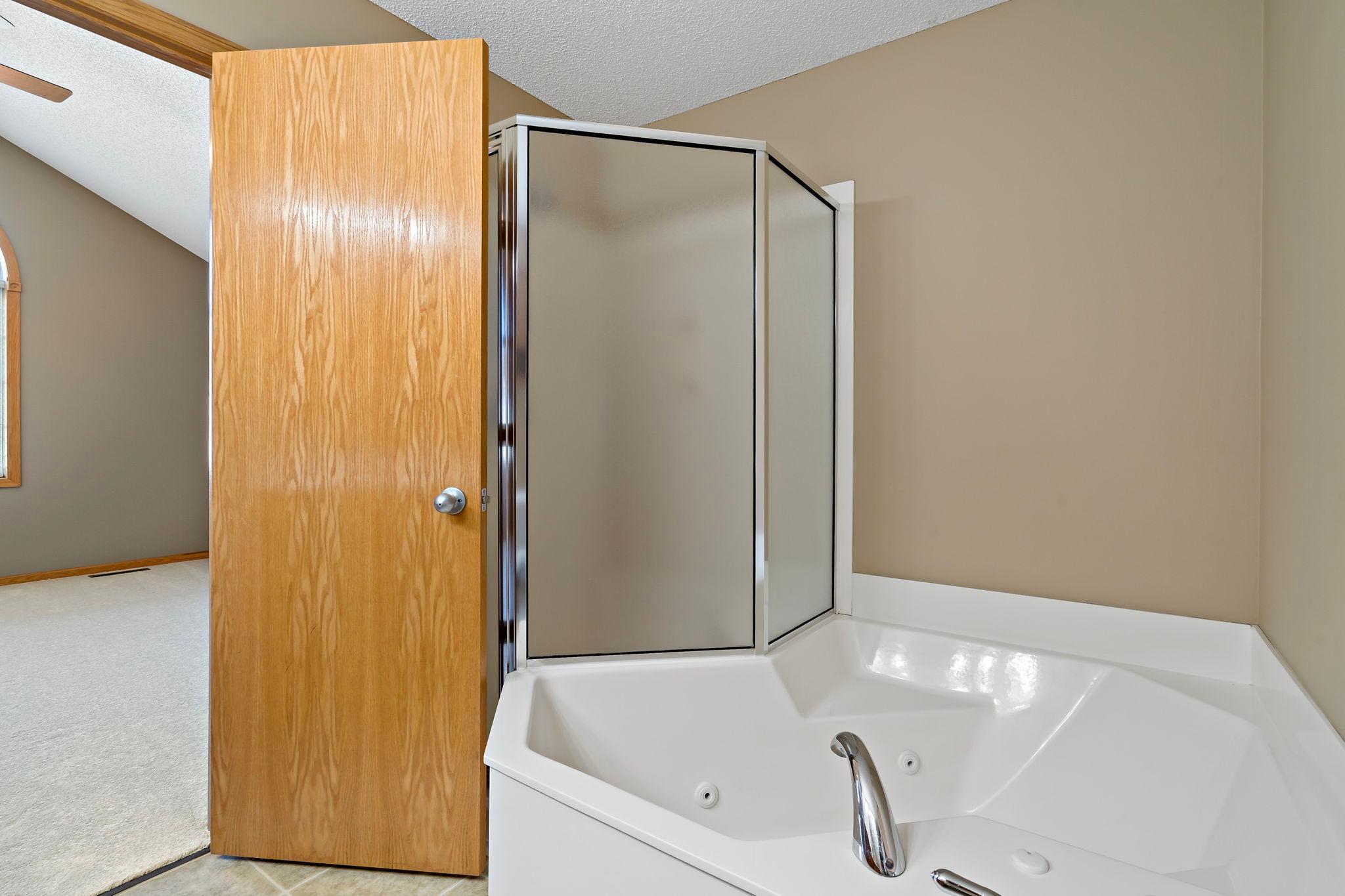 Separate tub and shower