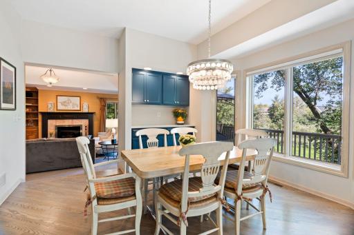 Informal dining with incredible views of the backyard