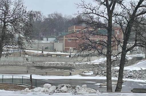 View of the river from back window - there is an opportunity to open up the back wall and add a deck to capitalize on this asset!