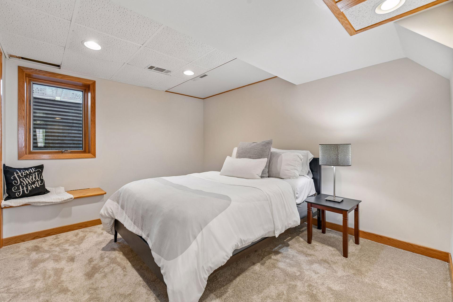 Lower level bedroom perfect for home office or guest space