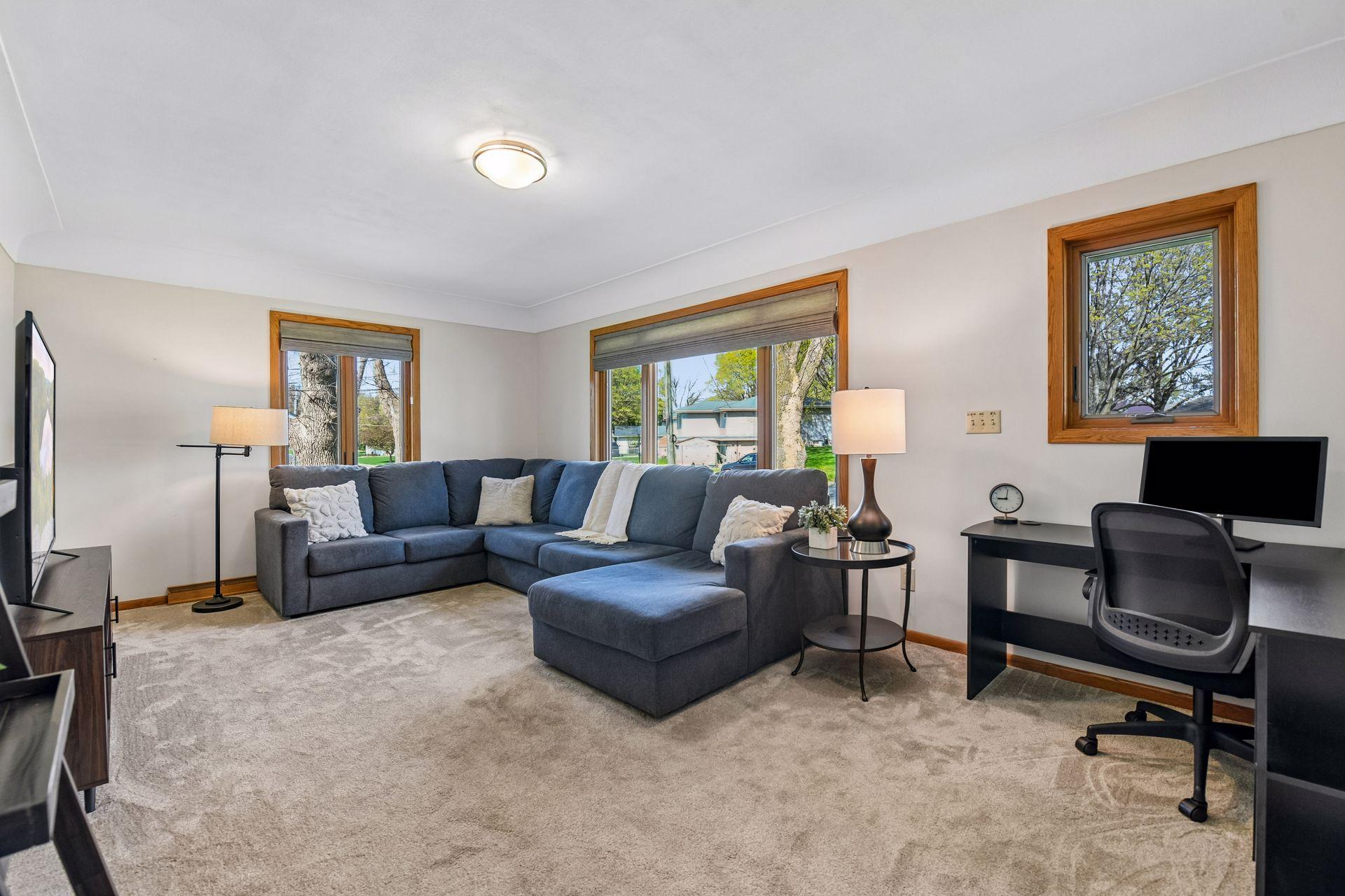 Large living room provides enough space to actually gather.