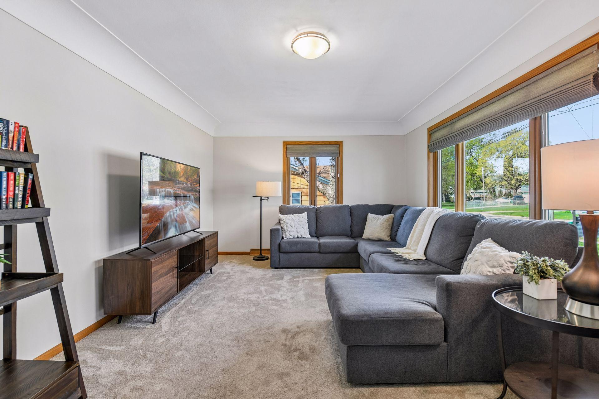 Large living room provides enough space to actually gather.