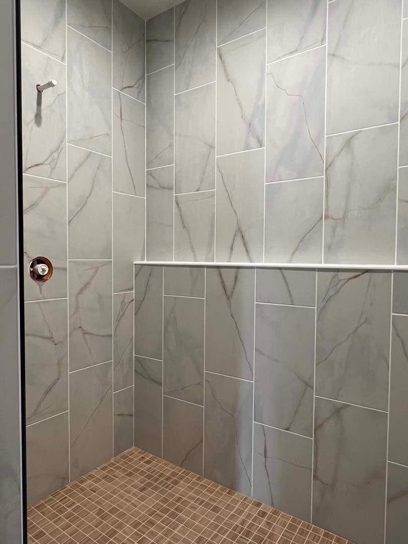 Primary bath tile shower