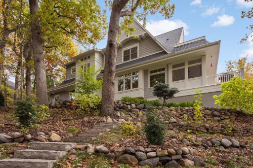Natural stone retaining walls seamless fuse into nature
