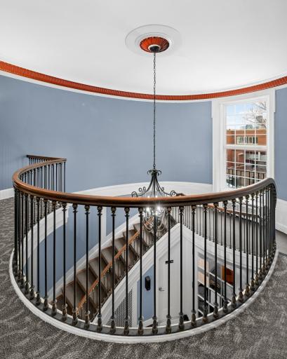 Gorgeous detailed railings and moldings.