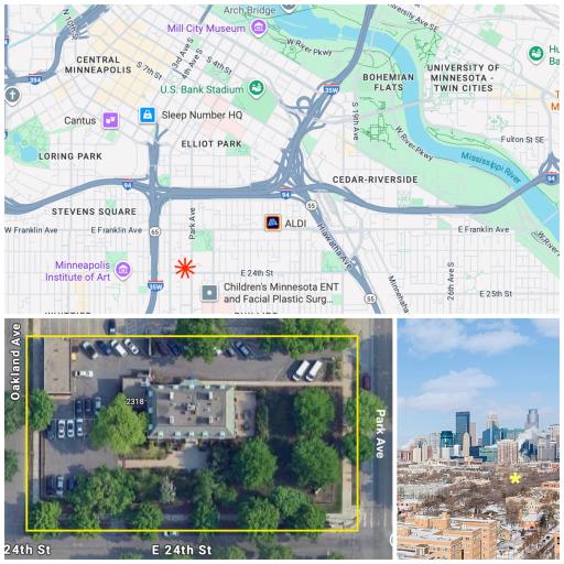 2318 Park Avenue is located with easy access to both I94 and 35W, the central business district is less than 1.5 miles away. Traffic counts on Park Avenue are 9,265 per day according to 2025 data.