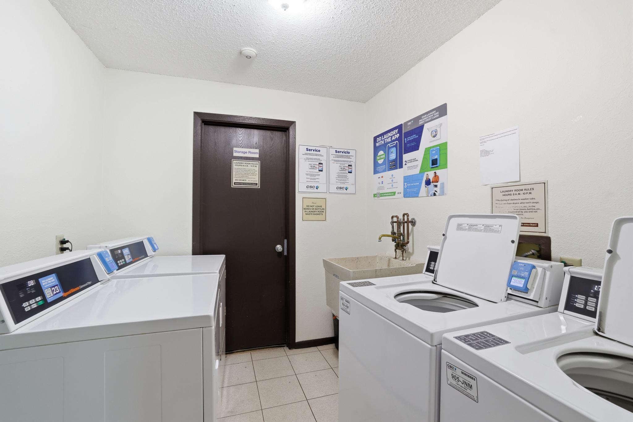 Convenient laundry area