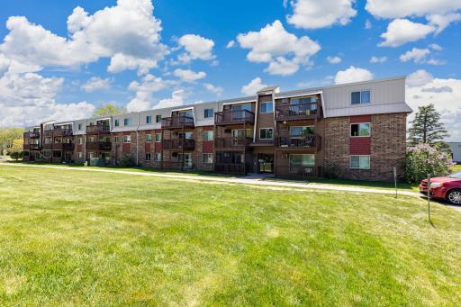Condo is on the top level 3, overlooking grassy area