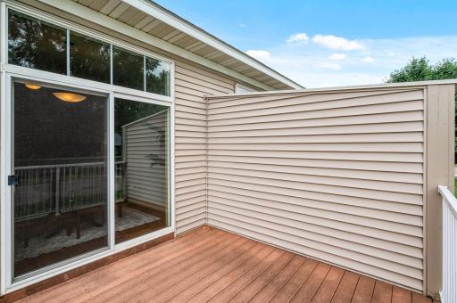 Deck that you walk out to from your informal dining area.