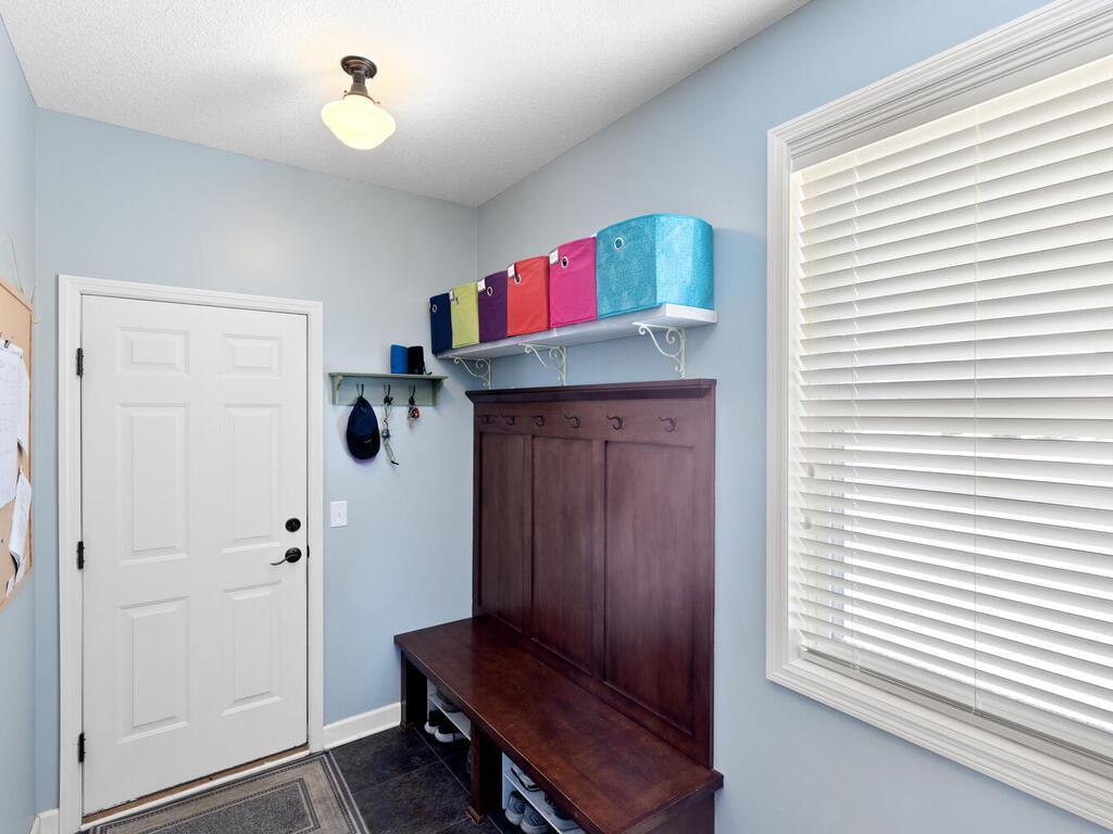 Mudroom with built-in bench