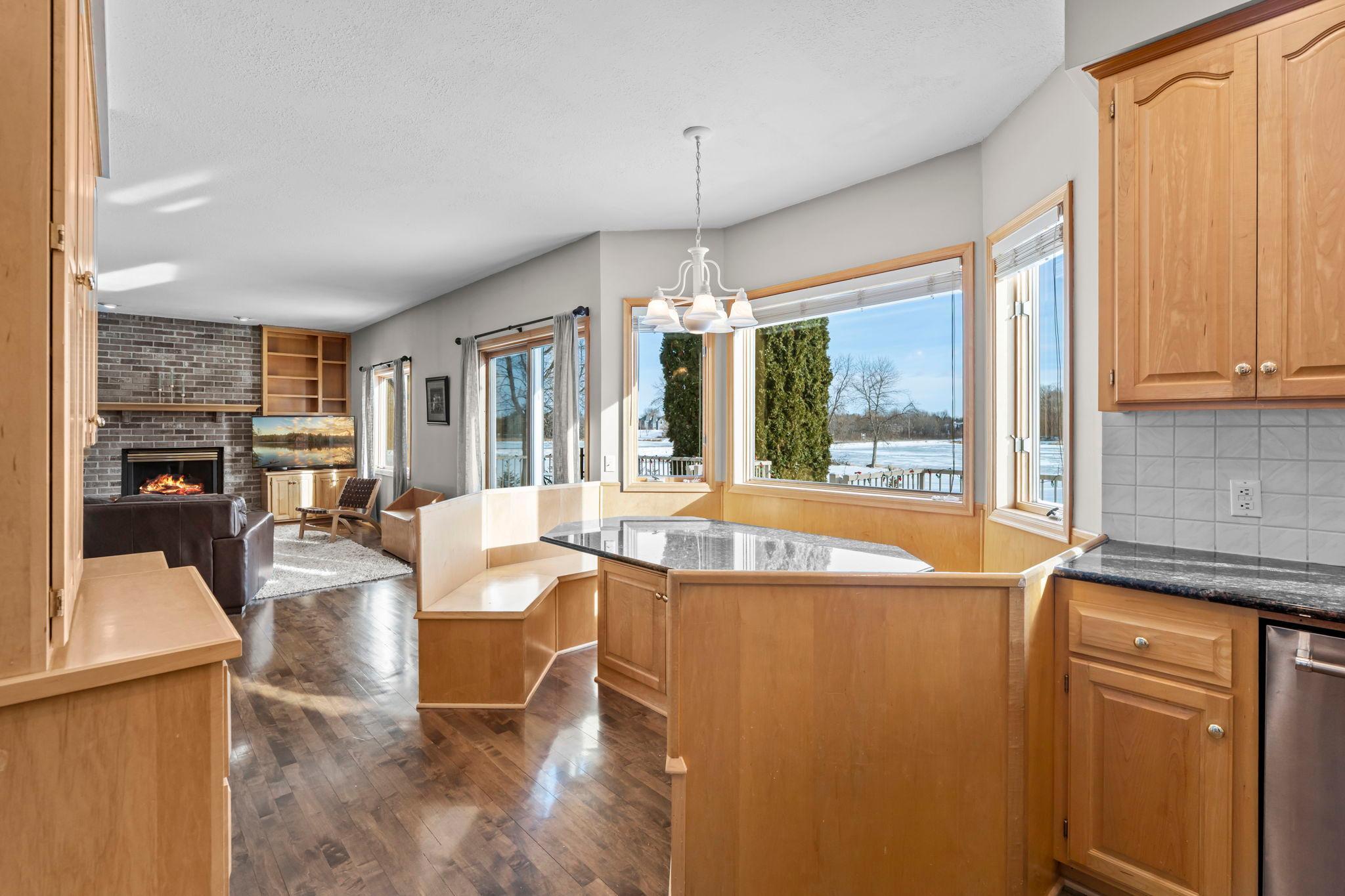 Breakfast nook off of kitchen