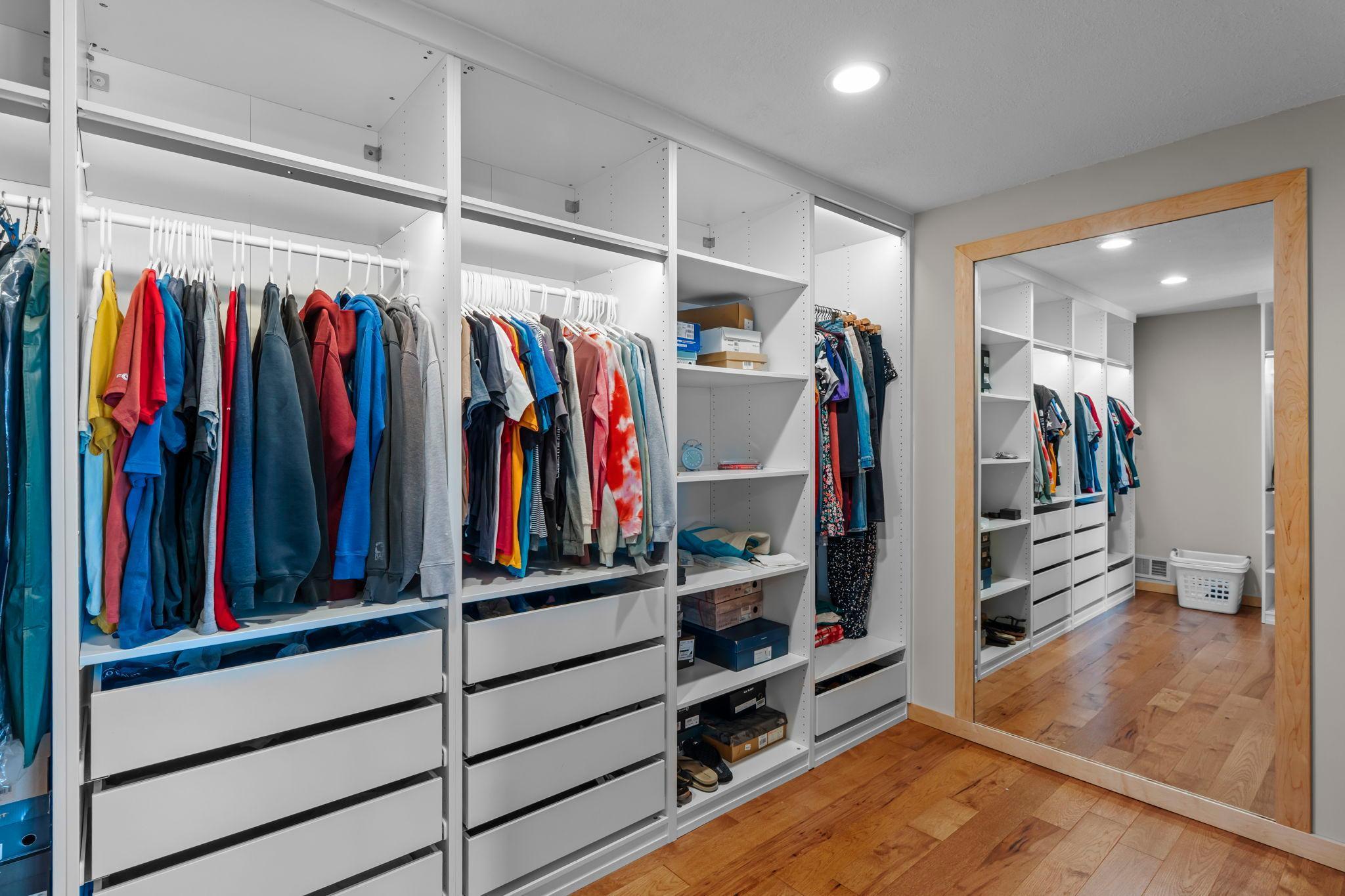 Custom primary closet