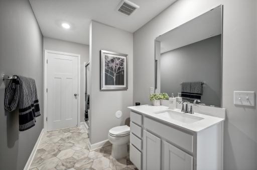 Lower Level Full Bath *Photo of Actual Home