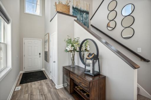Bright, inviting entry with abundant natural light! *Photo of actual home