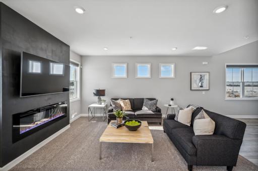 Sun filled living room! *Photo of actual home