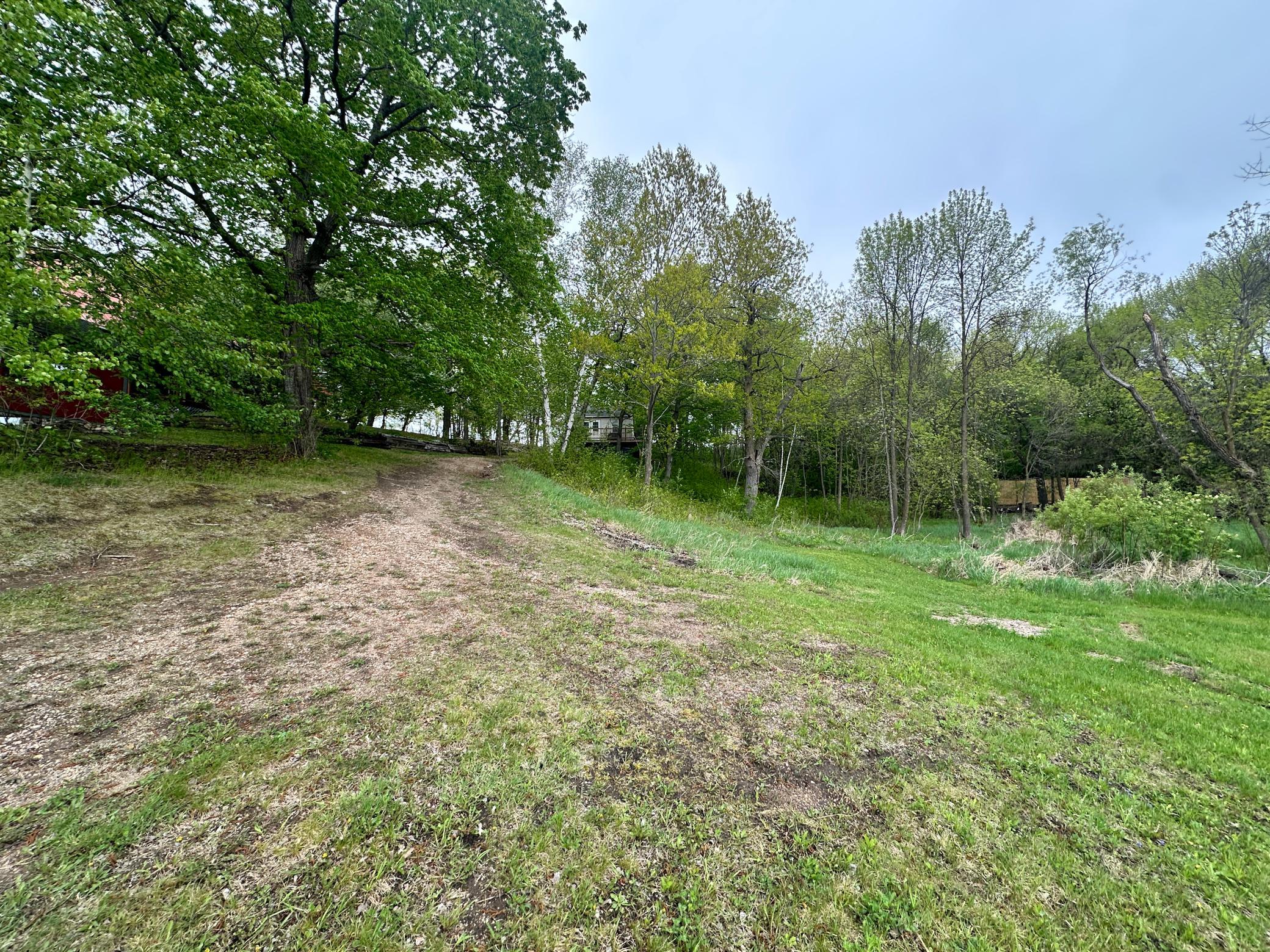 Future garage spot. Left of the driveway