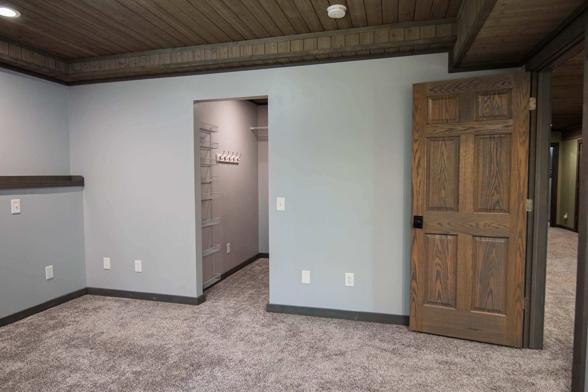 Lower level bedroom closet