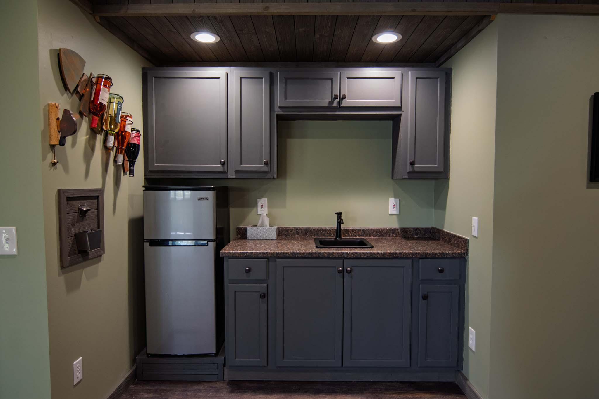 Lower level wet bar area