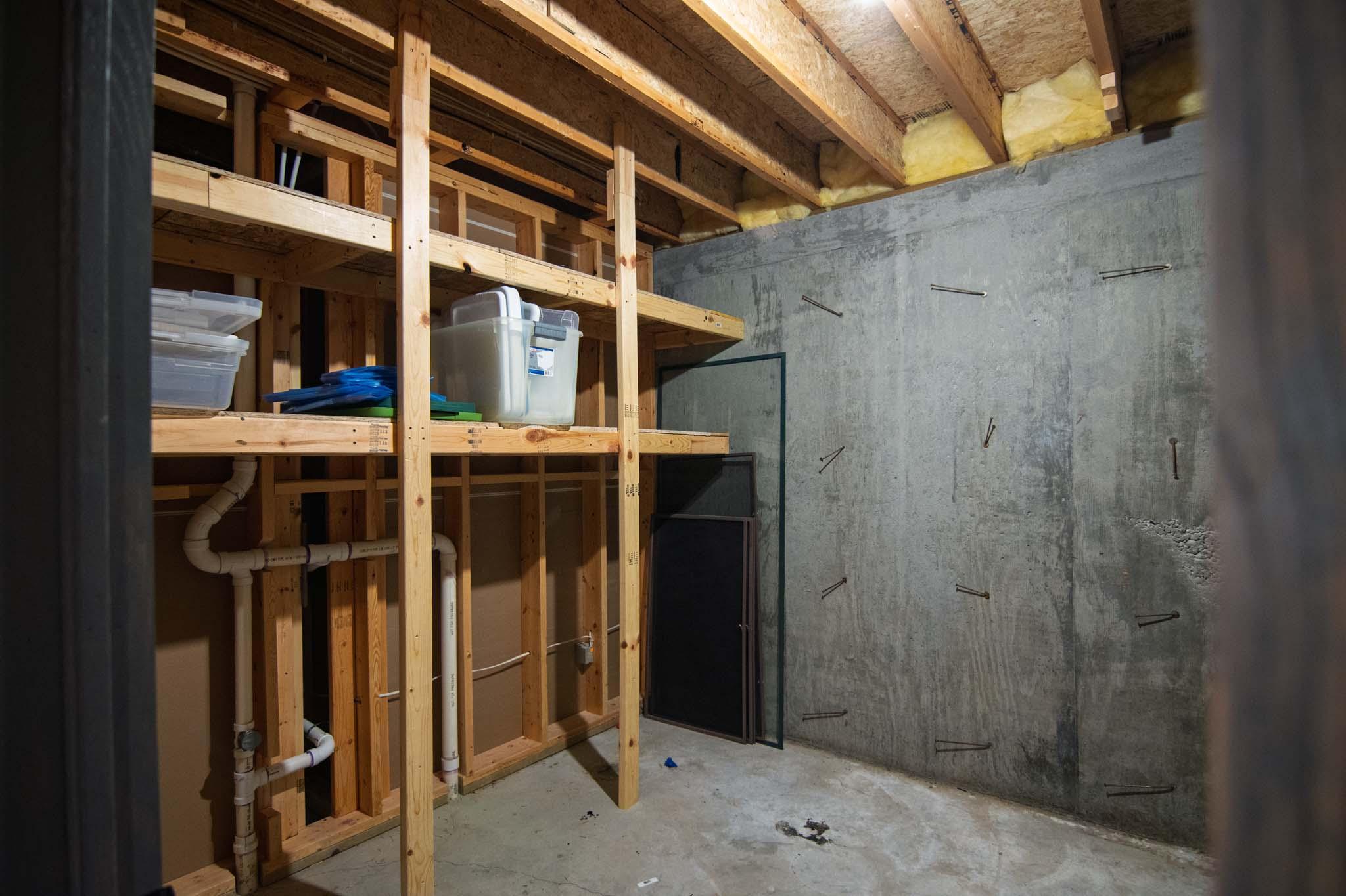 Space to add a lower level bathroom