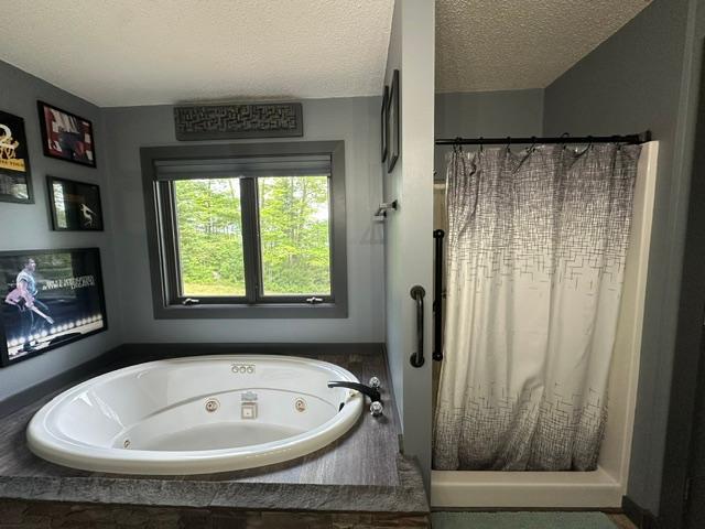 Separate jacuzzi tub and walk in shower