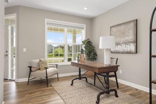 Large window, blinds are already in!