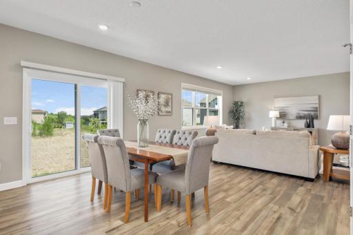 Patio door opens to your future deck