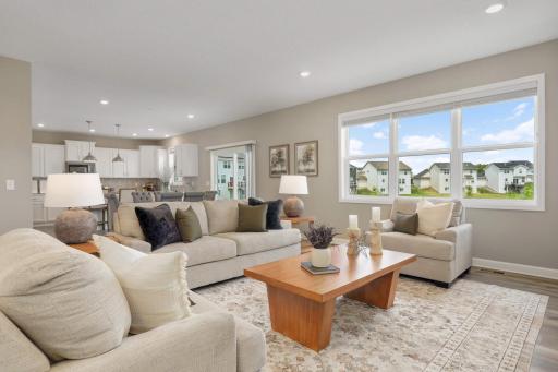 Walls of windows for natural light. Blinds are ready for you!