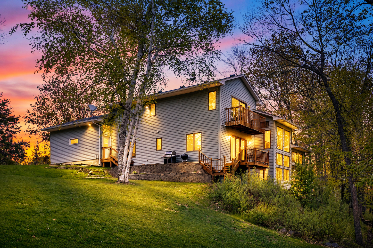 Twilight_Rear_1731 Oakways Street, Wayzata, MN 55391 (Virtually Enhanced)