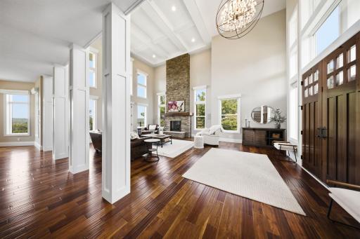 Step inside to soaring ceilings, rich hardwood floors, and walls of massive windows. Whole-home audio wiring with a Sonos system enhances every living space with effortless ambiance, perfect for entertaining or relaxing.