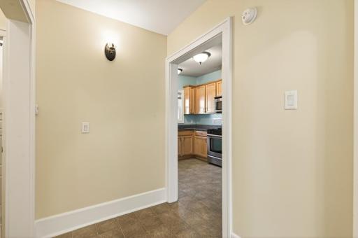 Hallways from Living Room to Kitchen/Bathroom