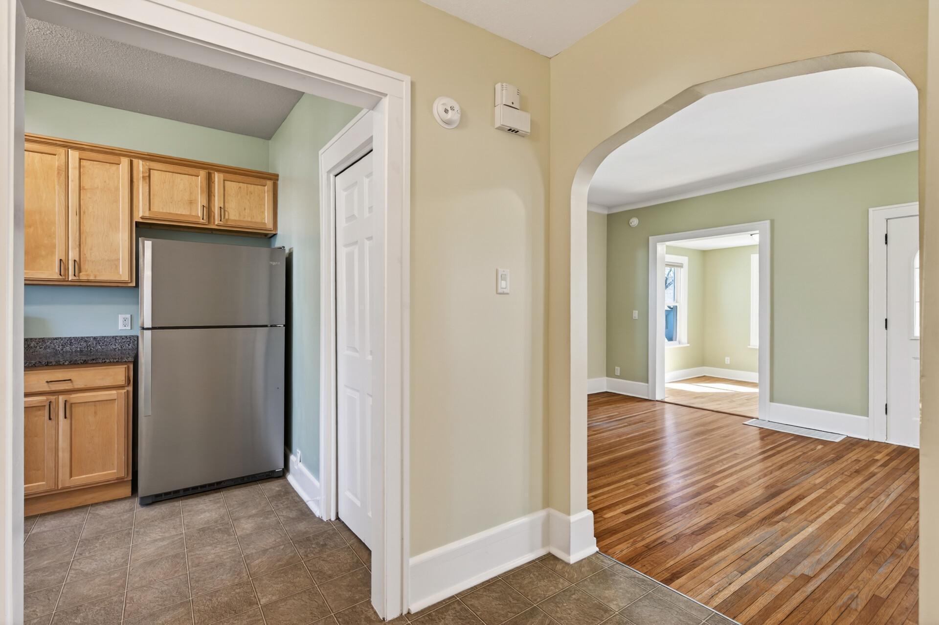 Hallways from Living Room to Kitchen/Bathroom
