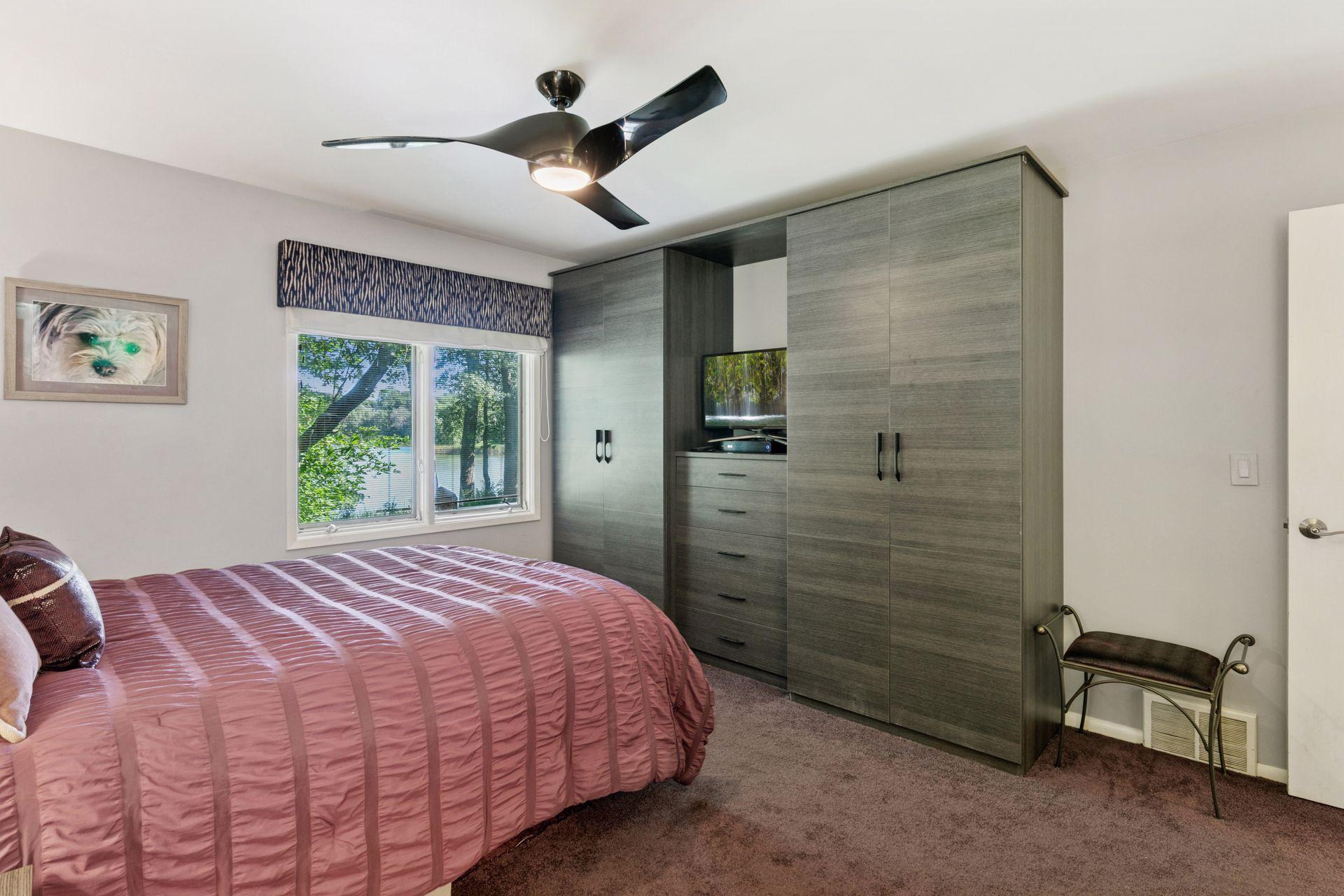 Lake views again from the master bedroom!