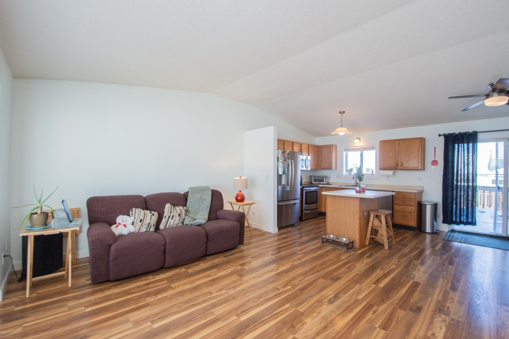 Living Room into Kitchen
