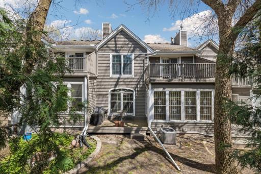 Second floor, upper level balcony off the primary bedroom and deck off sunroom
