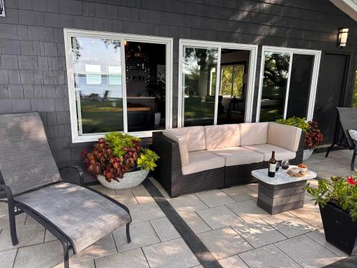 Granite patio at cottage (paint color has changed to light grey)