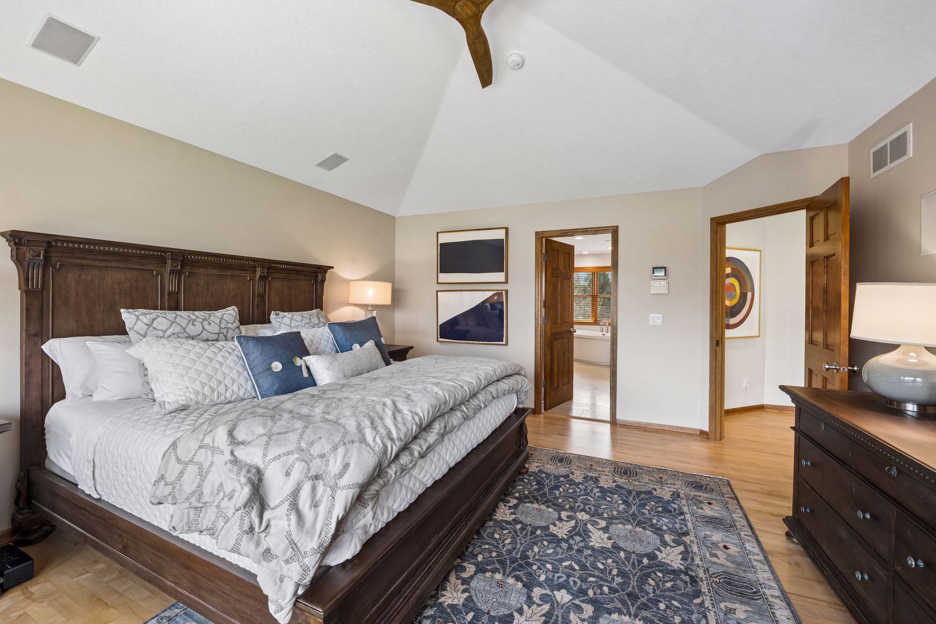 Primary suite bedroom with private bath.