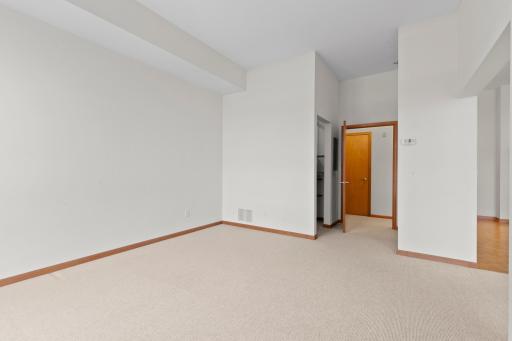 Main level bedroom, walk in closet directly across from full bath