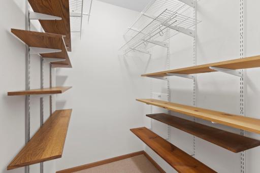 Main level bedroom walk in closet