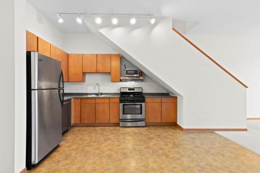 Stainless steel appliances.