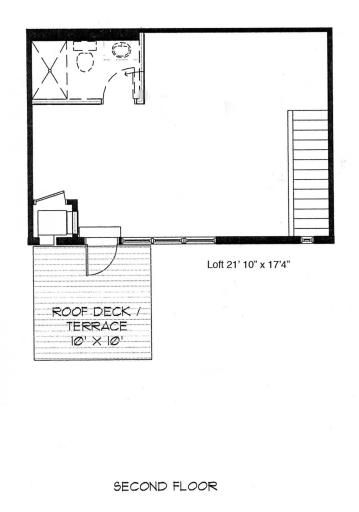 Upper level floor plan